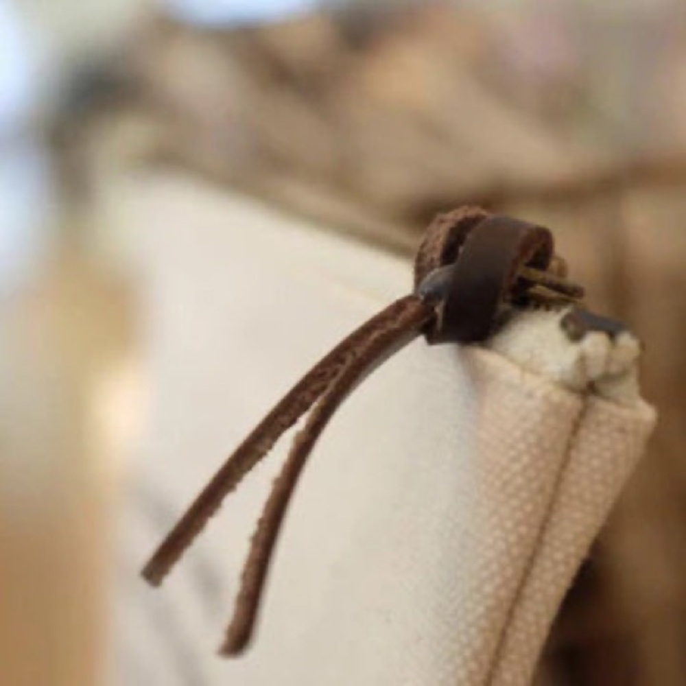 Sugar Boo & Co Coco Chanel Quote Cream Canvas Pouch - Picture 2 of 6
